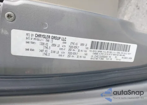 2013 Chrysler Town & Country Touring-L from USA, damaged, VIN 2C4RC1CG4DR692093